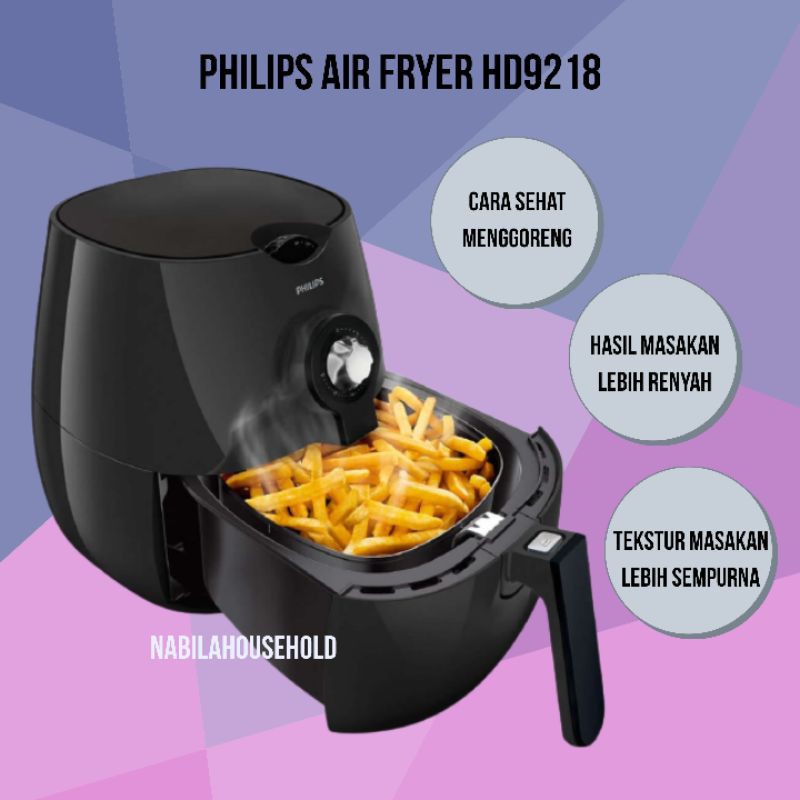 Philips Air Fryer Airfryer Philips Hd9218 Hd 9218 Alat Goreng Masak Penggorengan Tanpa Minyak Shopee Indonesia