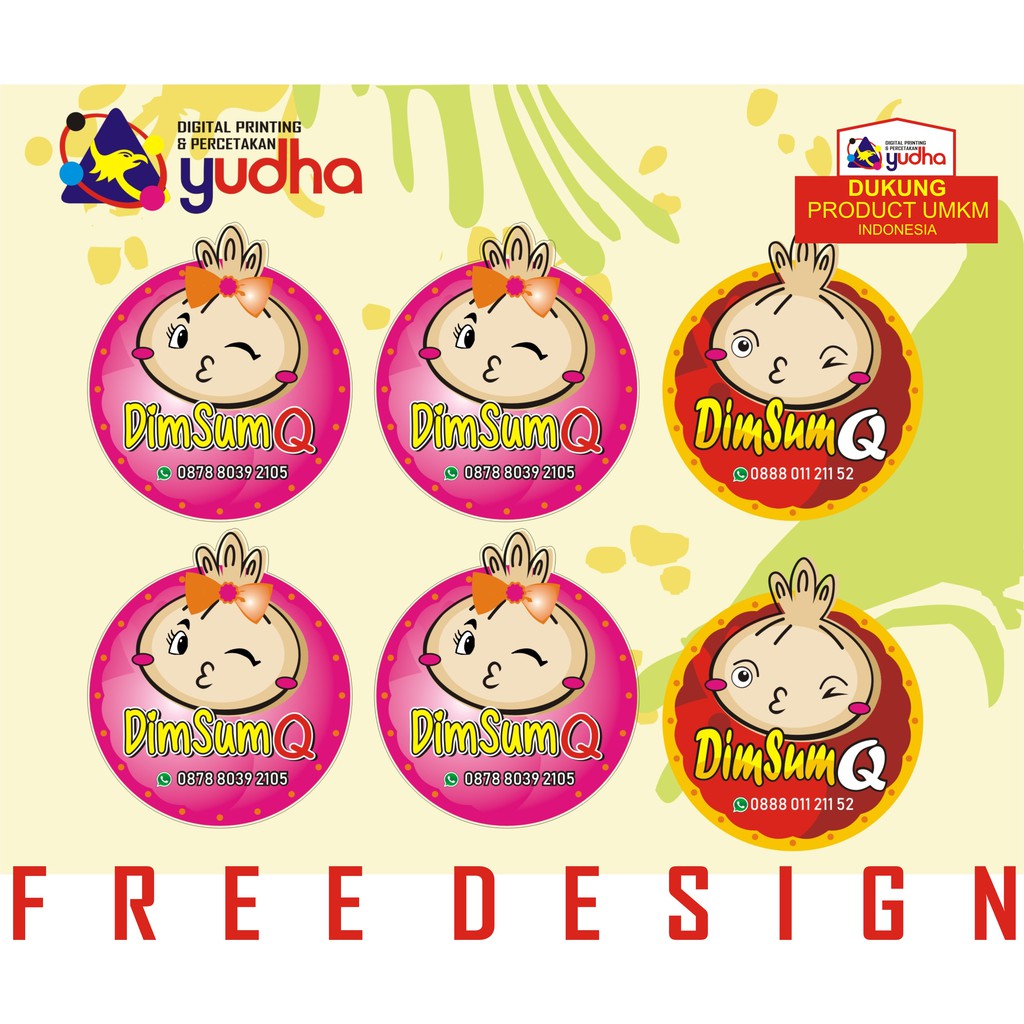 

Stiker Label Produk Custum Sehari jadi