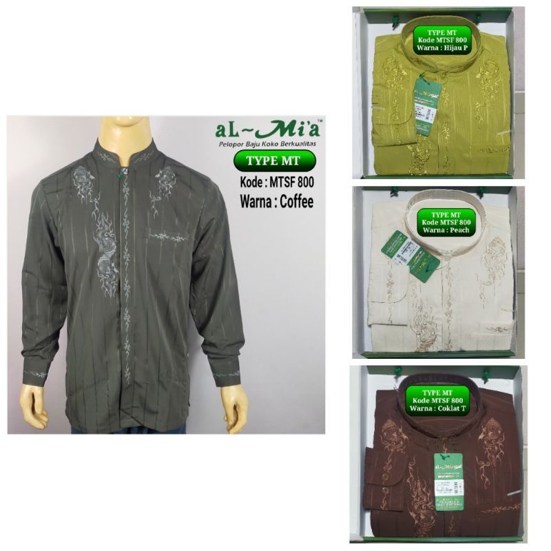 BAJU KOKO AL MIA MT LENGAN PANJANG MANSET/KOKO AL MIA 2022/AL MIA LEBARAN TERBARU