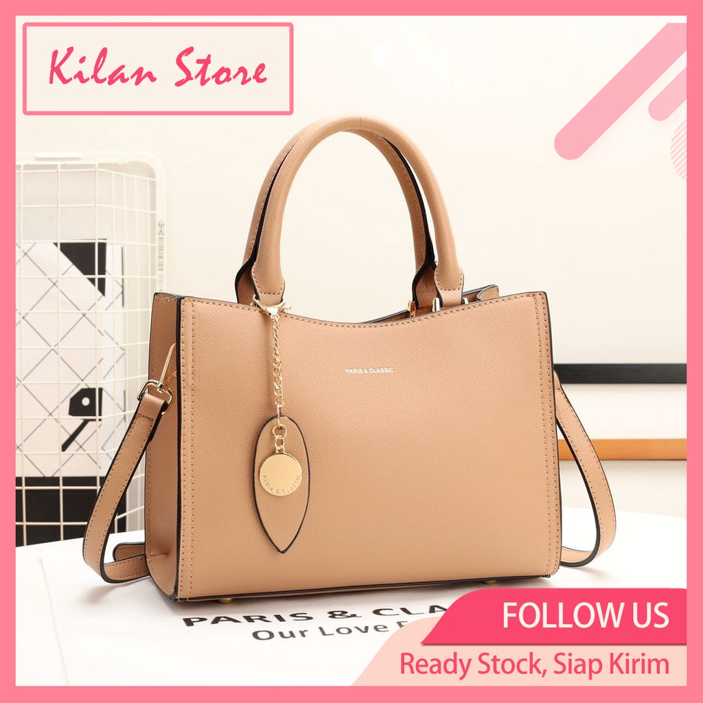Tas Wanita Kilan 67202 Import Bisa Selempang Bahan PU Terbaik Free Aksesoris Gantungan - REALPICT