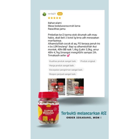 ASI BOOSTER 30 Kapsul CLOUD PELANCAR ASI Katuk Kelor Fenugreek Almond Gabus Fennel Jamu Membantu Melancarkan ASI Seret Dan Menambah Kualitas ASI Untuk Ibu Menyusui Terbaik