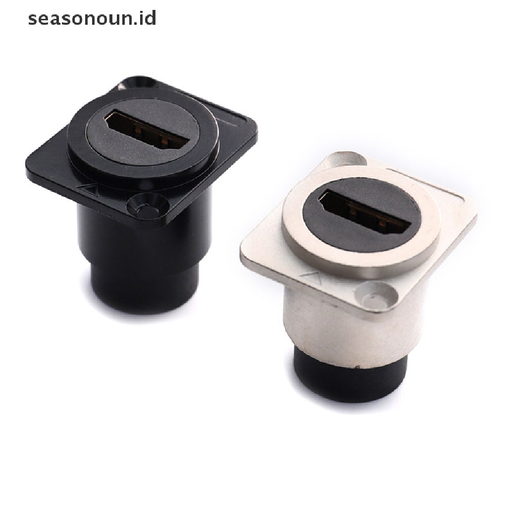 【seasonoun】 D Type Chassis Connector D Female Socket Panel Mounted Connector HDMI-Compatible .