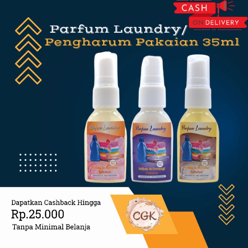 PARFUM LAUNDRY MURAH 35 ML / PENGHARUM PAKAIAN / PELICIN PAKAIAN /PELICIN PAKAIAN WANGI TAHAN LAMA