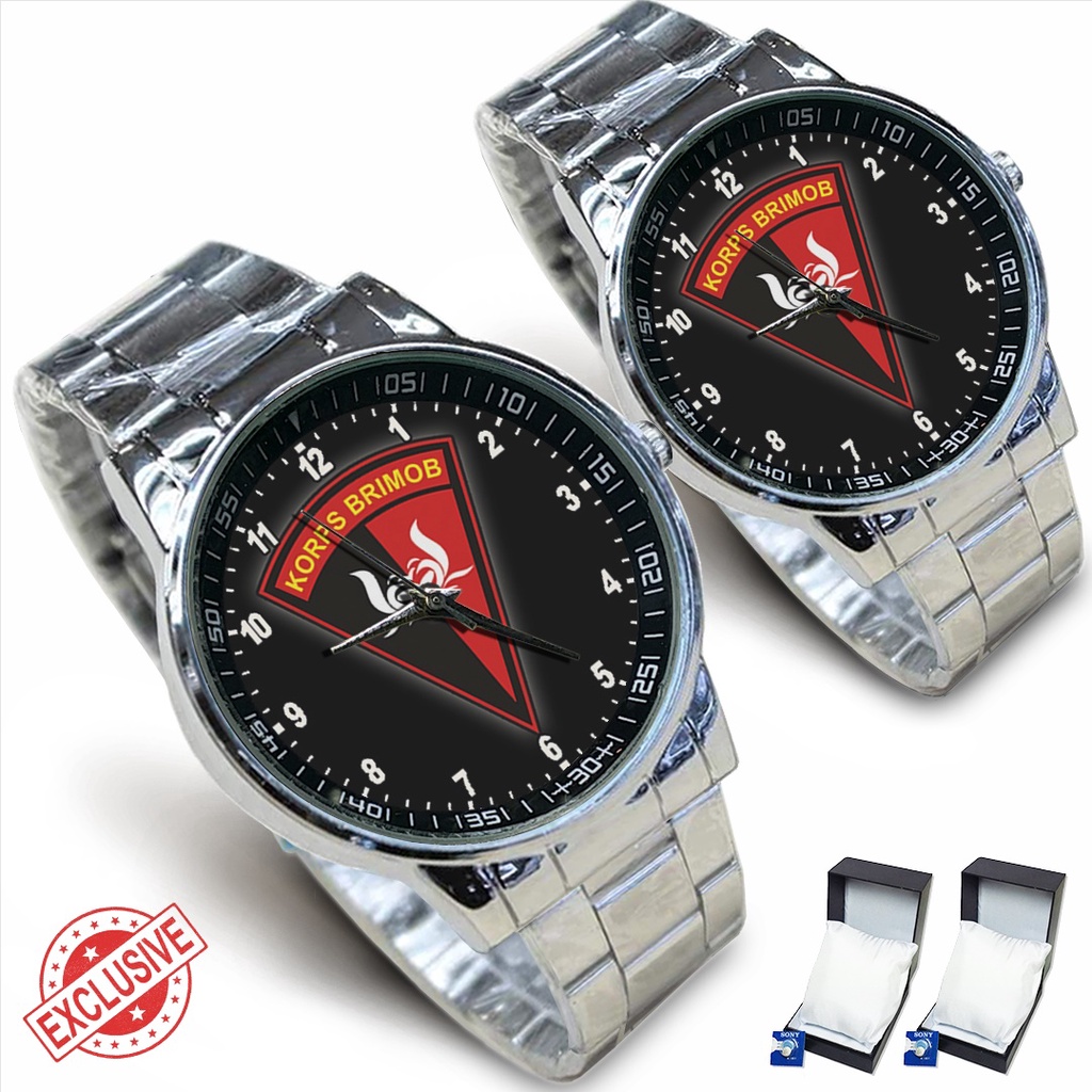 Jam Tangan Rantai Couple KORPS BRIMOB - 2 (Amazing)