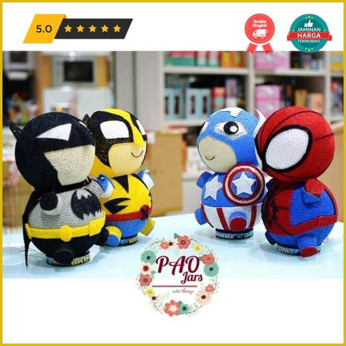 Kerajinan Tangan Lampu Tidur / Lampu Benang / Avengers / Handmade / Terlaris