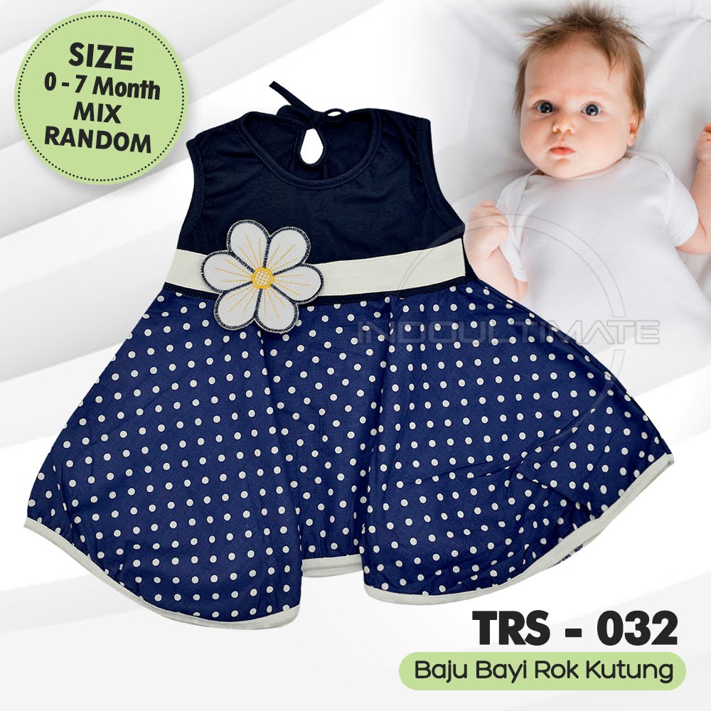 Baju Bayi Perempuan PLANET KIDZ Terusan Baju Bayi Lengan Kutung Baju Bayi Dress Bayi Perempuan Baju Anak TRS-032 Celana Anak Baju Terusan Anak Pakaian Anak Pakaian Bayi