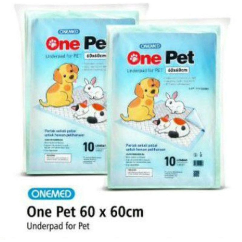 ONE PAD ALAS PIPIS KUCING DAN HEWAN LAINNYA UKURAN 60 X 60 CM