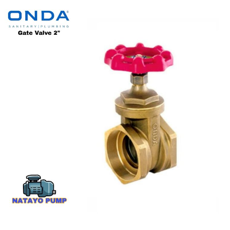 ONDA gate valve 2" inch kuningan