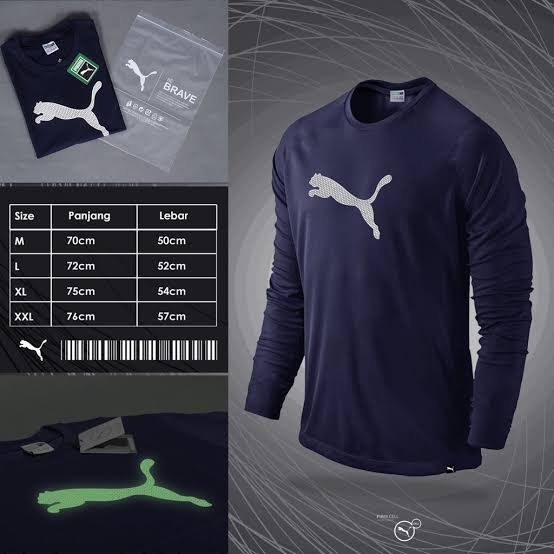 KAOS BAJU LENGAN PANJANG FASHION PUMA PRIA WANITA COMBED 30S/COD