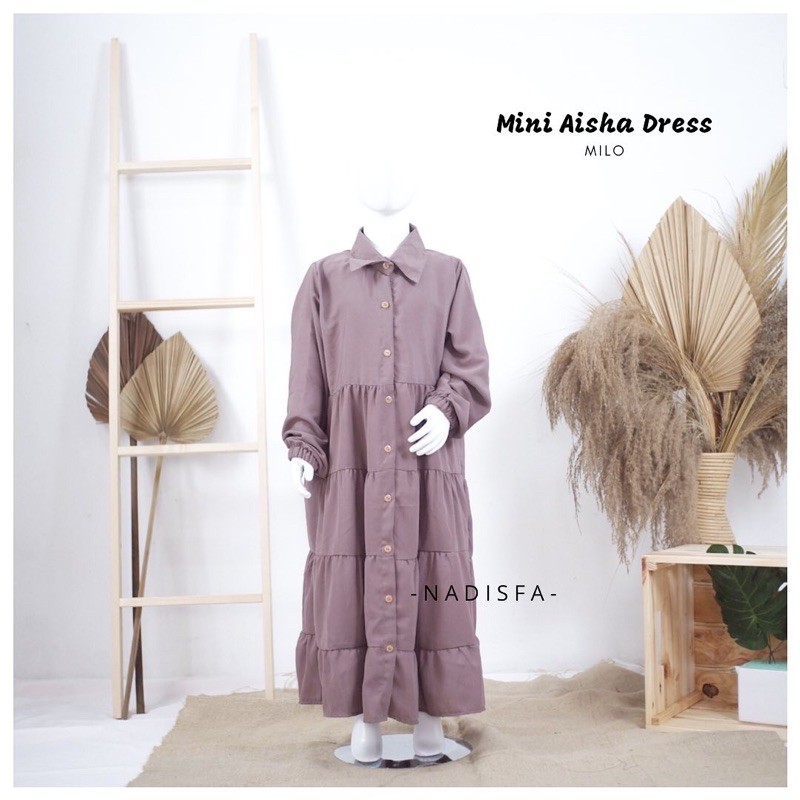 MINI AISHA DRESS ANAK GAMIS COUPLE MOM AND KIDS