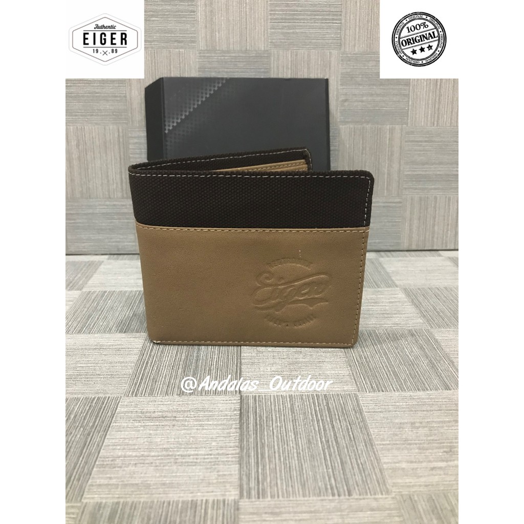 EIGER001 DOMPET PRIA ONYX WALLET LANDSCAPE, BROWN 4035