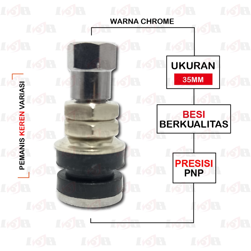 Pentil Tubeless Pendek Ban Motor Crome Kualitas Bagus