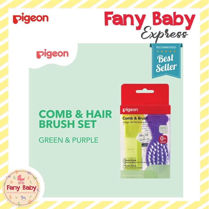 PIGEON BABY COMB AND HAIR BRUSH SET / PR050512