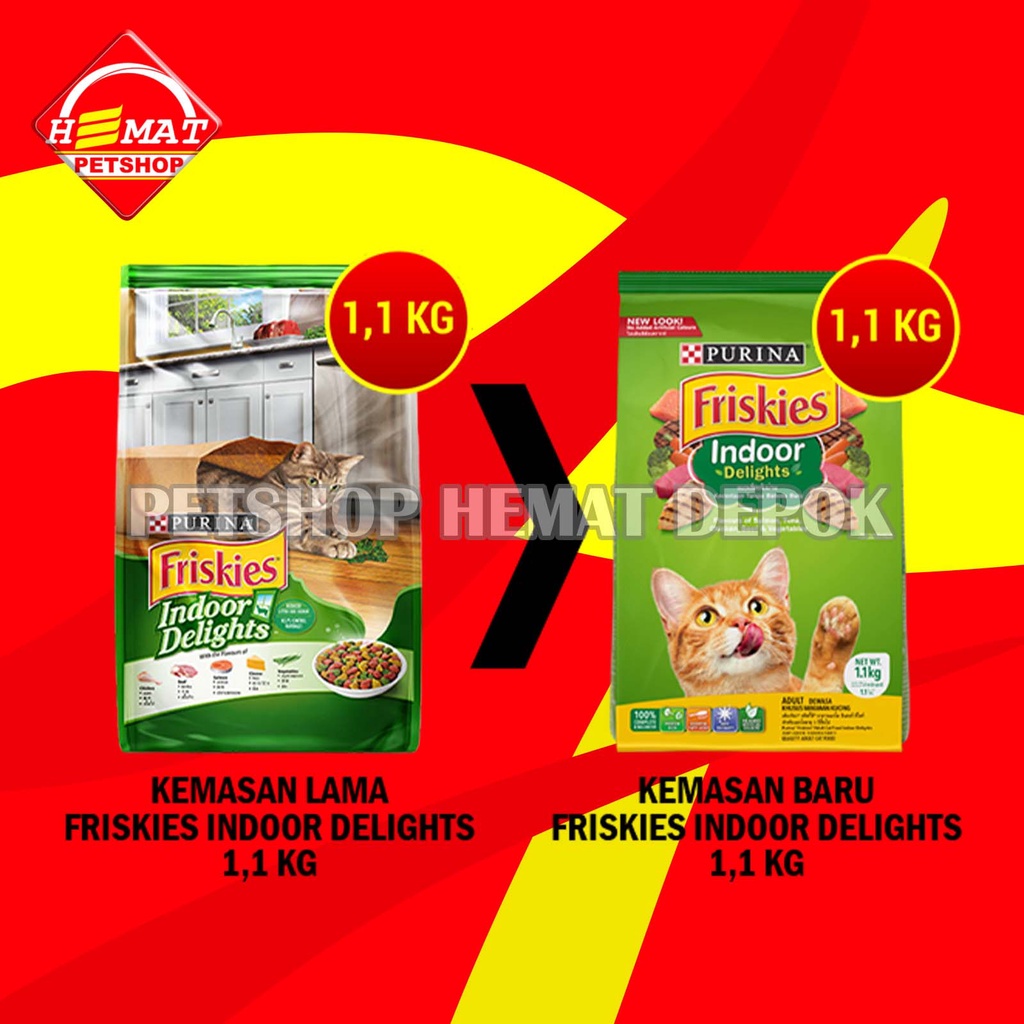 Friskies Adult Indoor Delights 1,1 Kg Makanan Kucing 1,1kg cat food