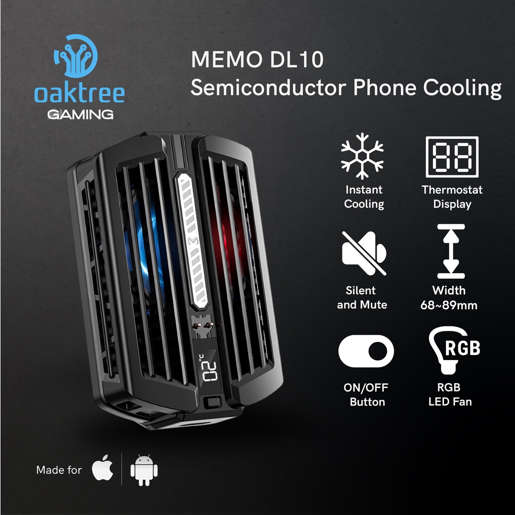 MEMO DL10 Fan Cooler Radiator Pendingin HP Rechargeable Battery