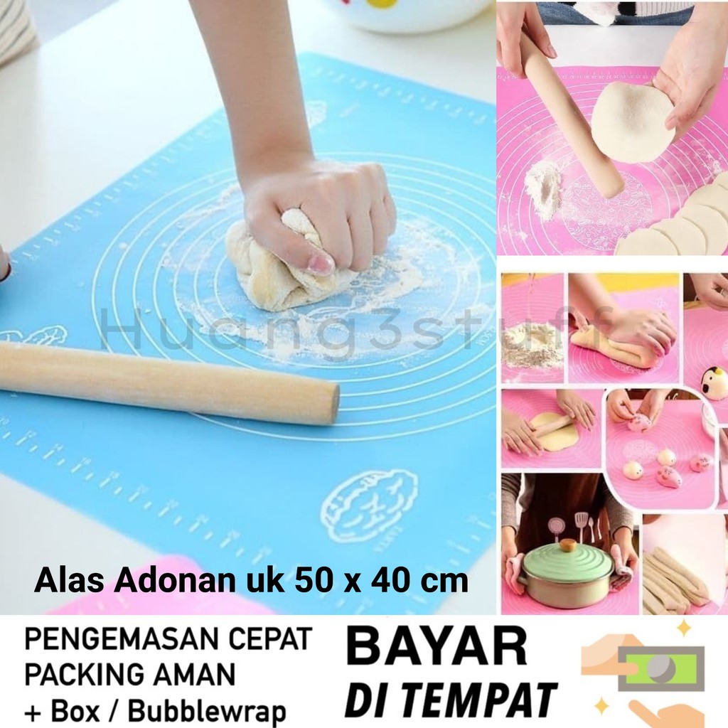 Alas Adonan Kue Silicone dapur tatakan Silicone Matt for Alas Rolling Kue / Alas Rolling Pin