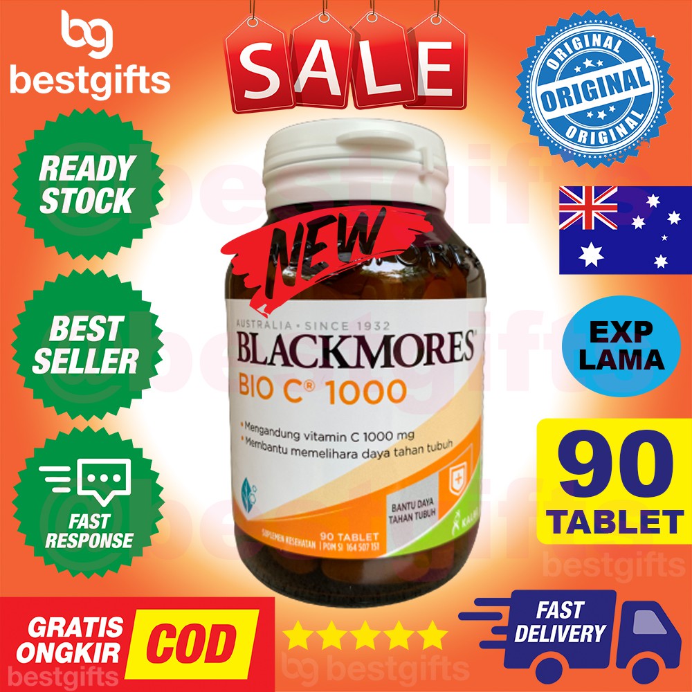 BLACKMORES BIO C 1000MG 1000 MG VITAMIN COLD RELIEF FLU ANTIOKSIDAN COLLAGEN PILEK ALERGI 90 TABLET