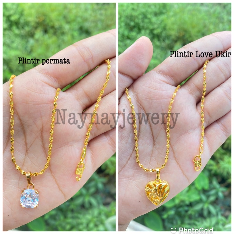 Kalung Koin Plintir 45 cm warna 24k