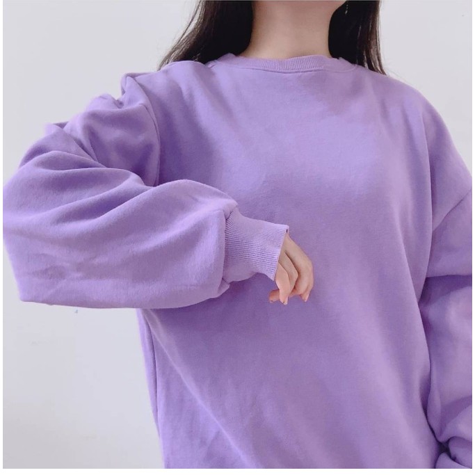 CROP OVERSIZE WANITA LILAC TEBAL PREMIUM TERBARU,