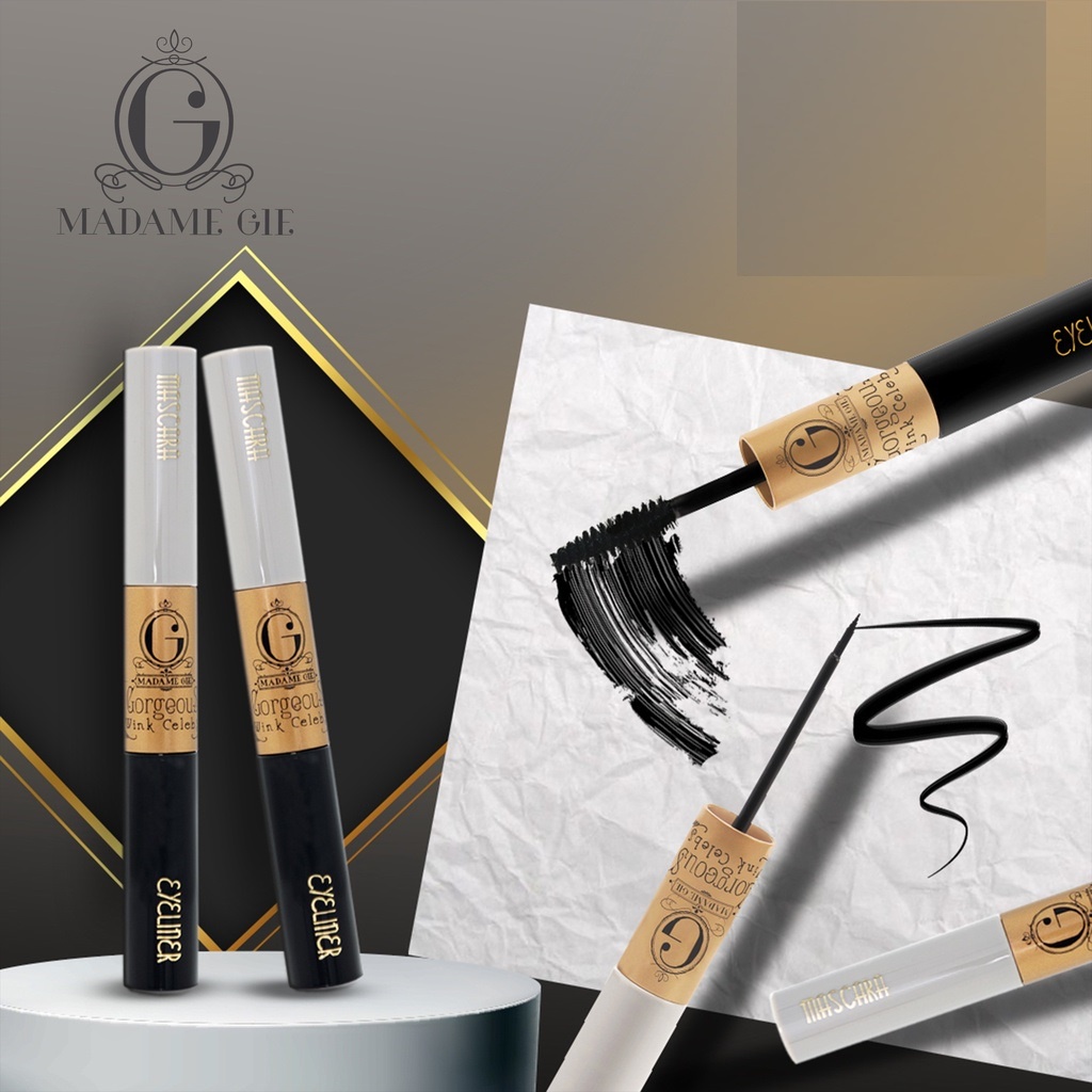 Monsoon - Madame Gie Gorgeus Wink Celebs Mascara Eyeliner 2 in 1 - MakeUp Waterproof