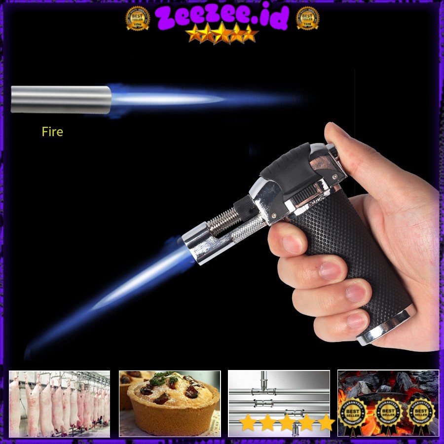 Yofeil Mancis Korek Api Gas Refillable Butane Torch Model Adjustable Flame Gun - TS-19