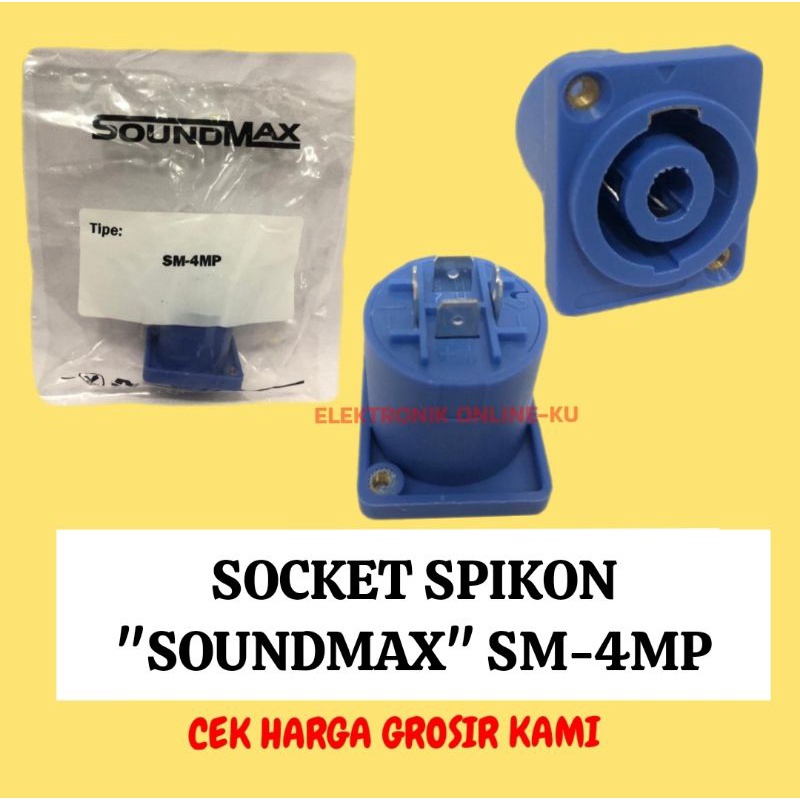 SOCKET SPIKON SOUNDMAX + RING SM-4MP BIRU