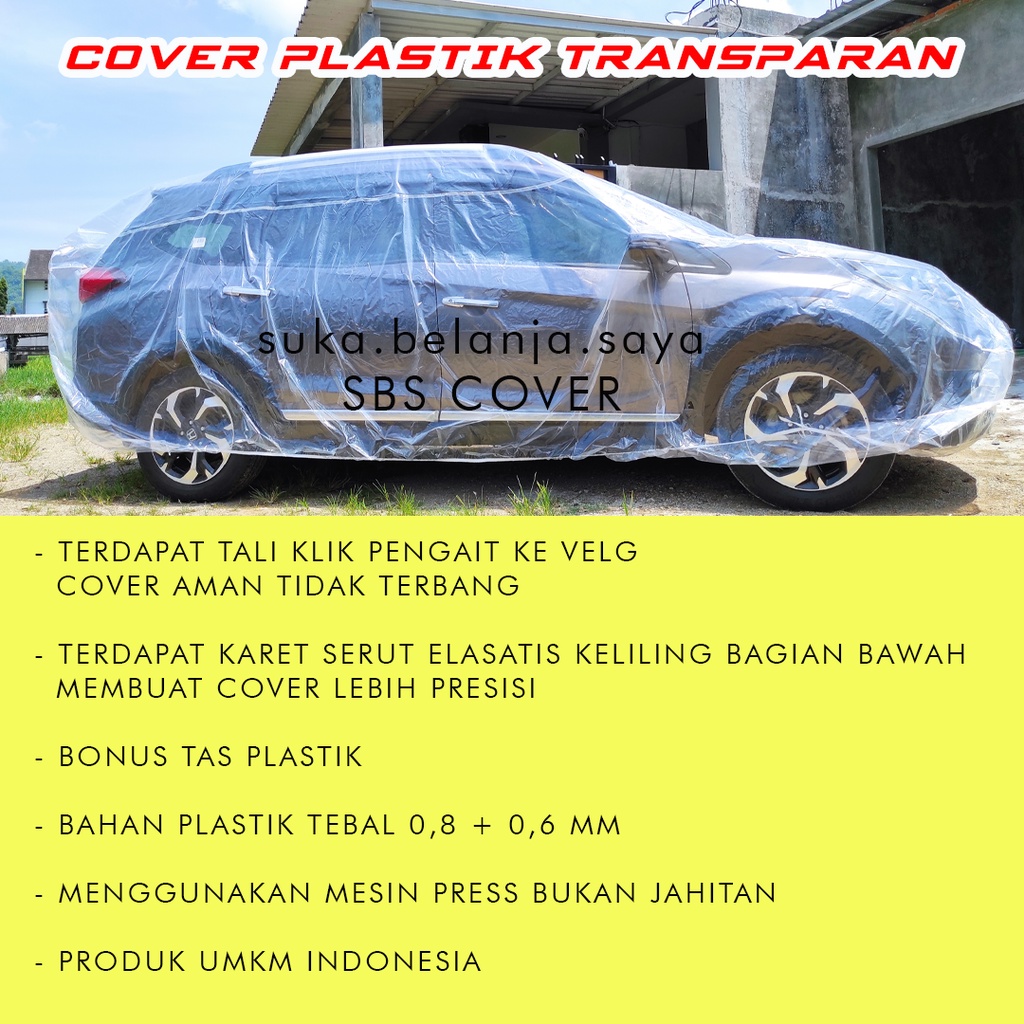 Body Cover Mobil Ignis Sarung Mobil ignis/plastik bening transparan ignis/ignis waterproof/brio/brio rs/brio lama/brio satya/raize/rocky/twincam/corolla twincam/corolla great/great corolla/esteem/civic/civic lx/civic dx/grand civic/civic wonder/ayla/agya