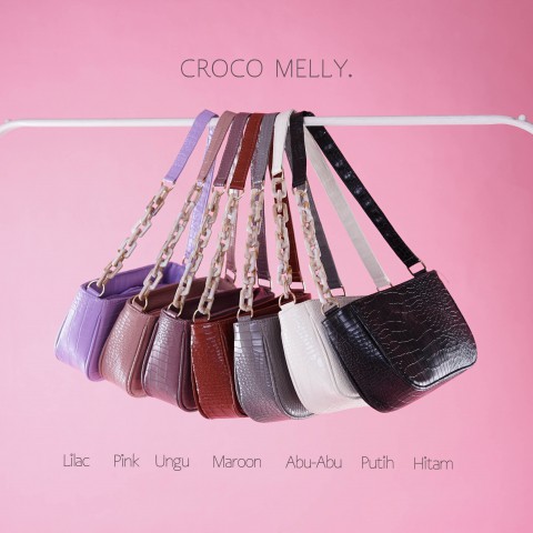 TAS WANITA SHOULDER BAG CROCO MELLY