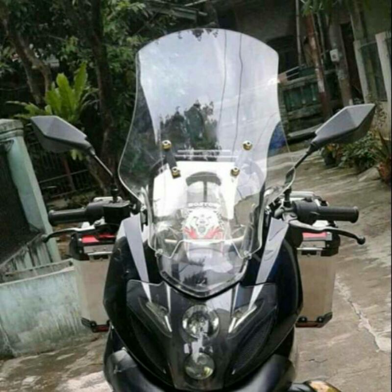Windshield Visor pulsar 220 dan breket visor whinshield pulsar 220 visor custom 60cm