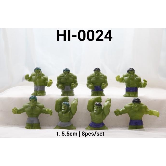 HI-0024 Mainan cake topper figurine figurin karet hulk avenger Star Seller