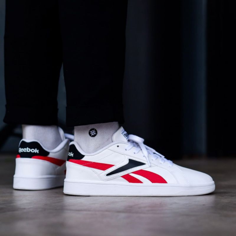 SEPATU REEBOK ROYAL COMPLETE 2 WHITE RED BLACK