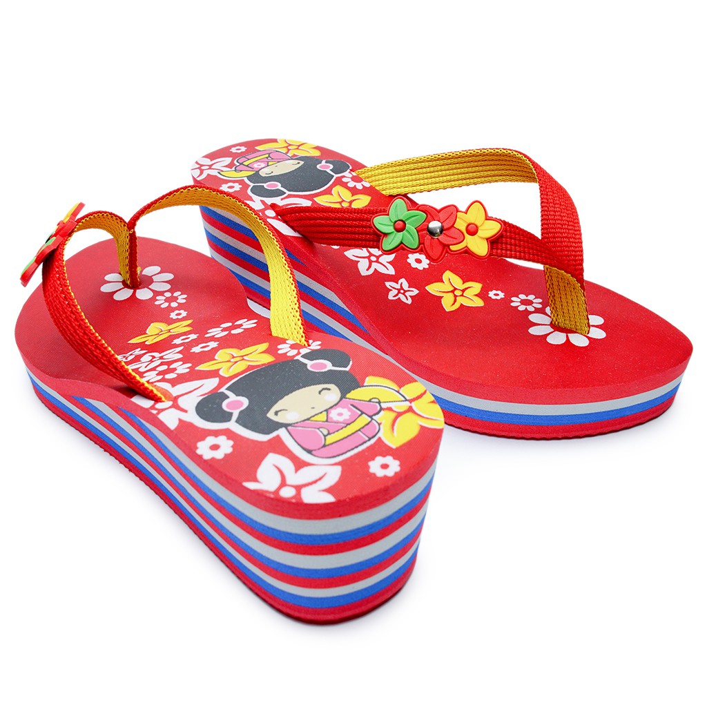 DNOIR Sandal Anak Perempuan AWBUNGA MERAH