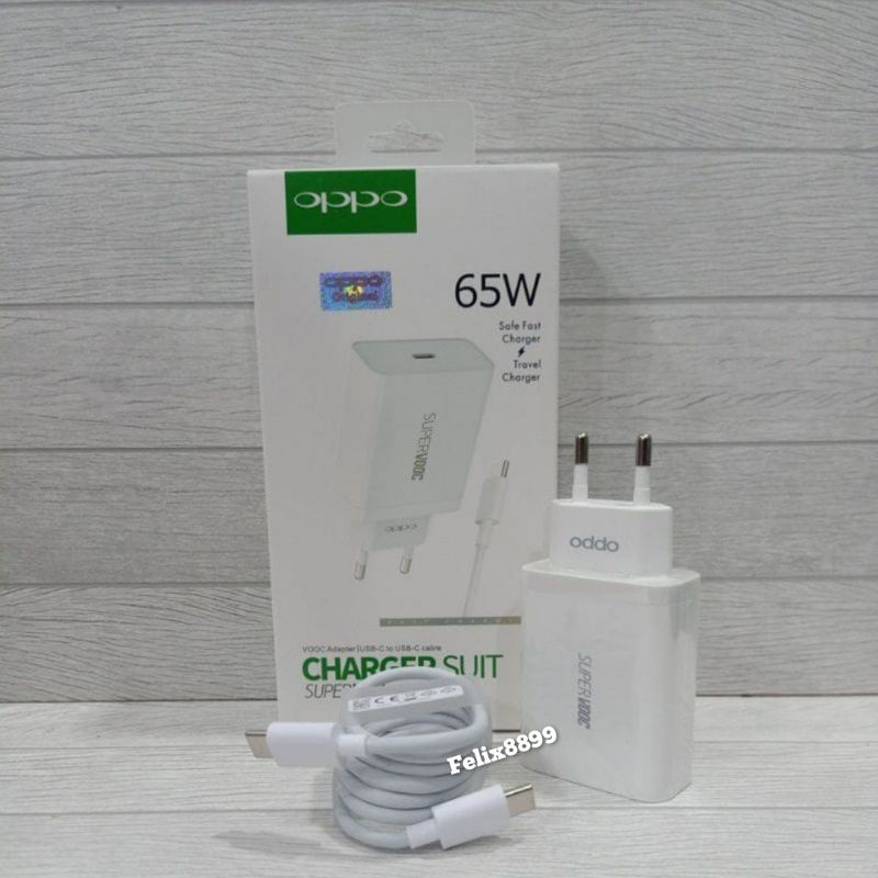 Charger Oppo Reno 2 3 4 Pro 2f 5f 5 6 5G Original 65W Super Vooc Type C Flash Charge