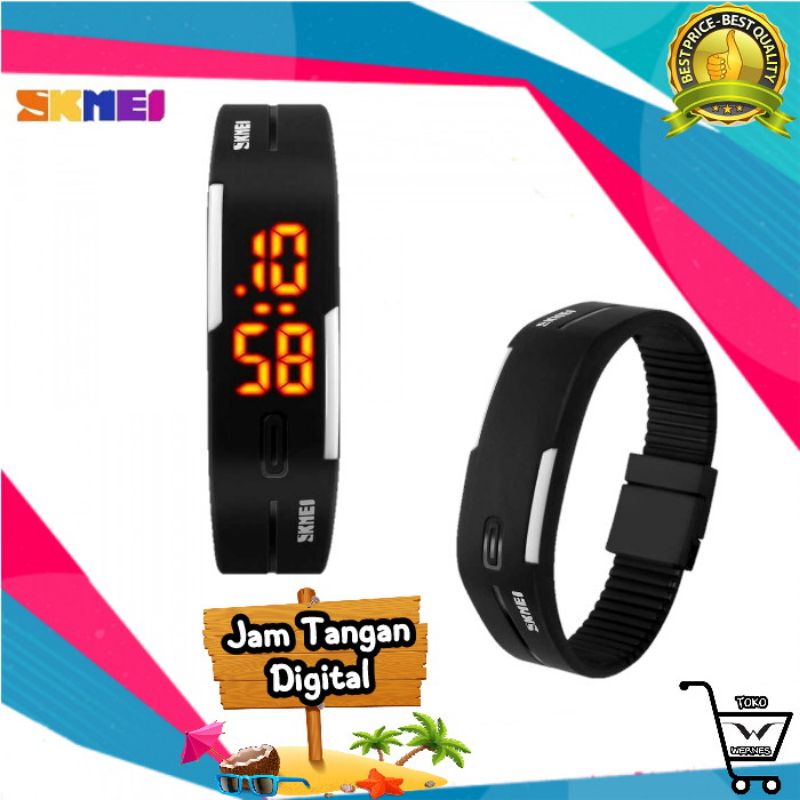 SKMEI Wristband Jam Gelang LED Anti Air Sporty - 1099A