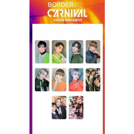 Border: Carnival (Fever Benefit Photocard) Jungwon and Niki Selca. Fever Group Photocard (OT7)