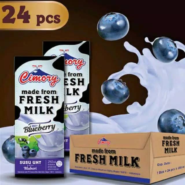 

UHT Cimory fresh milk. Ada 5 Varian rasa /dus.