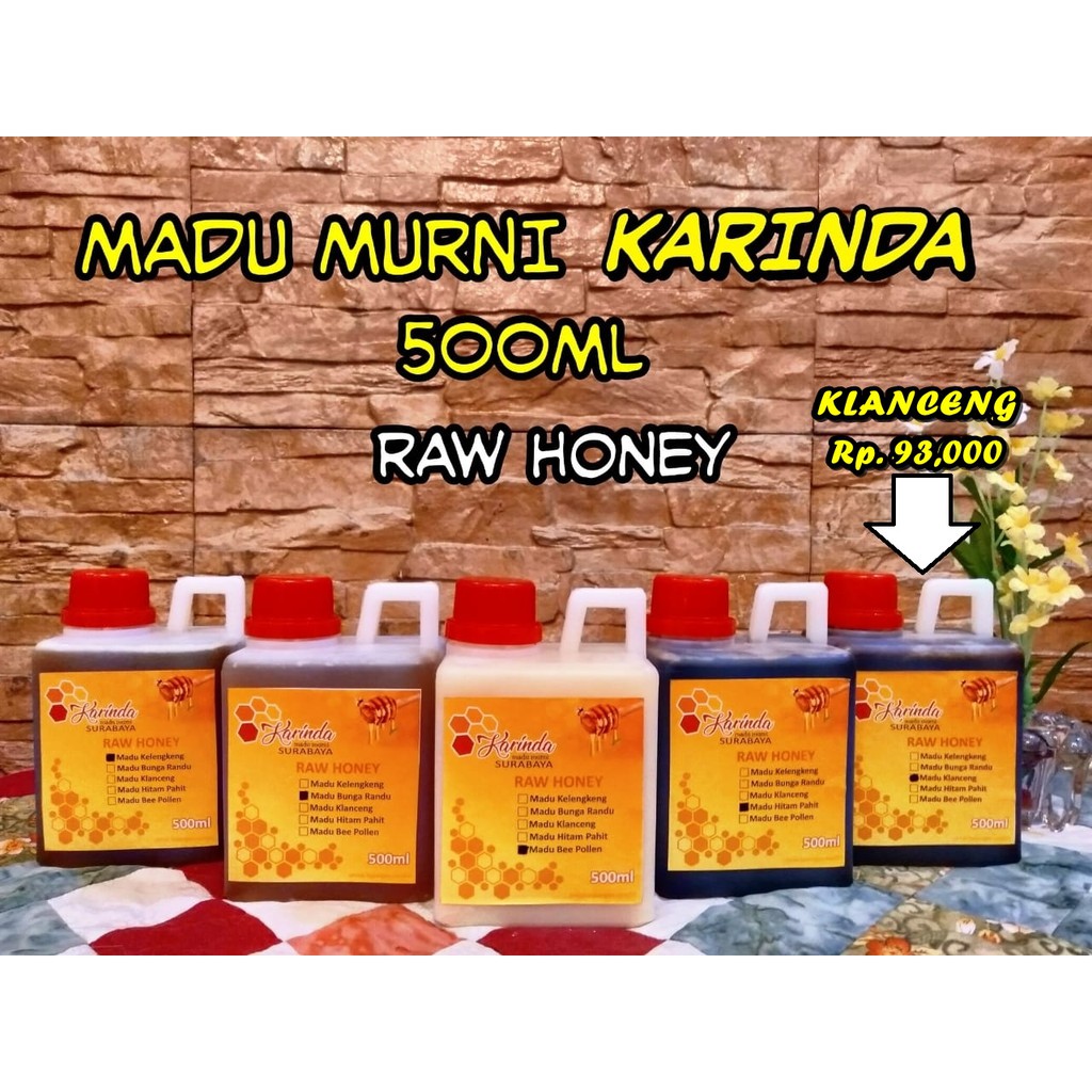 

Madu Asli / Murni "KARINDA" Klanceng 500ml