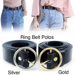 Image of (COD）Ikat Pinggang Wanita Ring Belt/ PIN Gesper PU Fashion All-Match Sabuk Penjualan Import Fashion