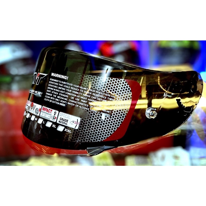 Visor flat/kaca helm datar kyt r10 rc seven original