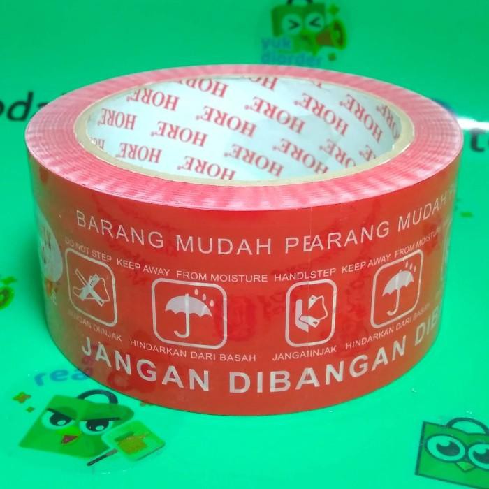

Lakban Jangan Dibanting Hore Merah 48mm x 90yard
