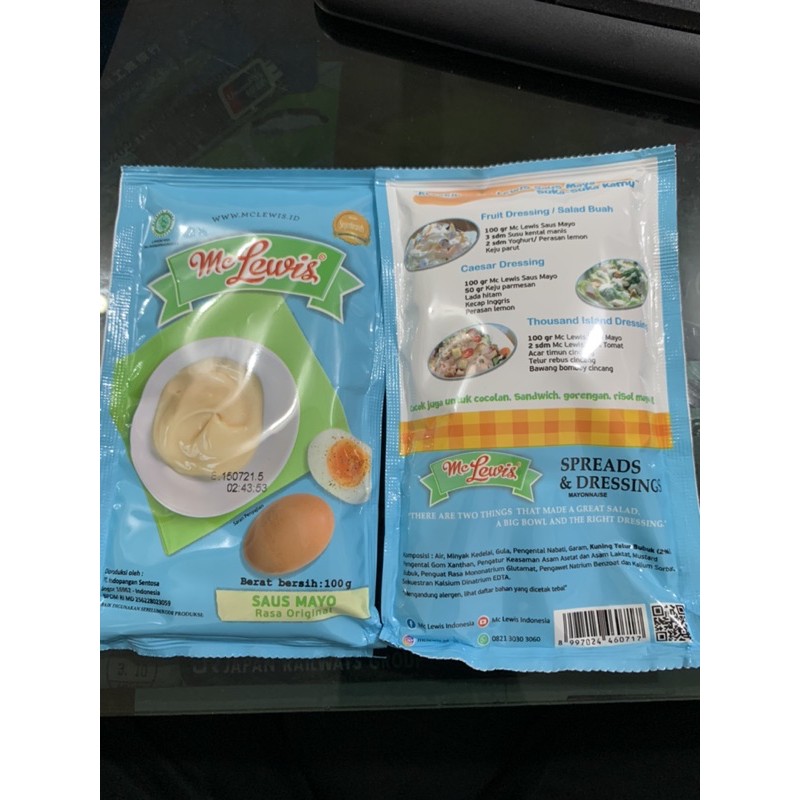 

mclewis mayo 100gr saus original mayonaise