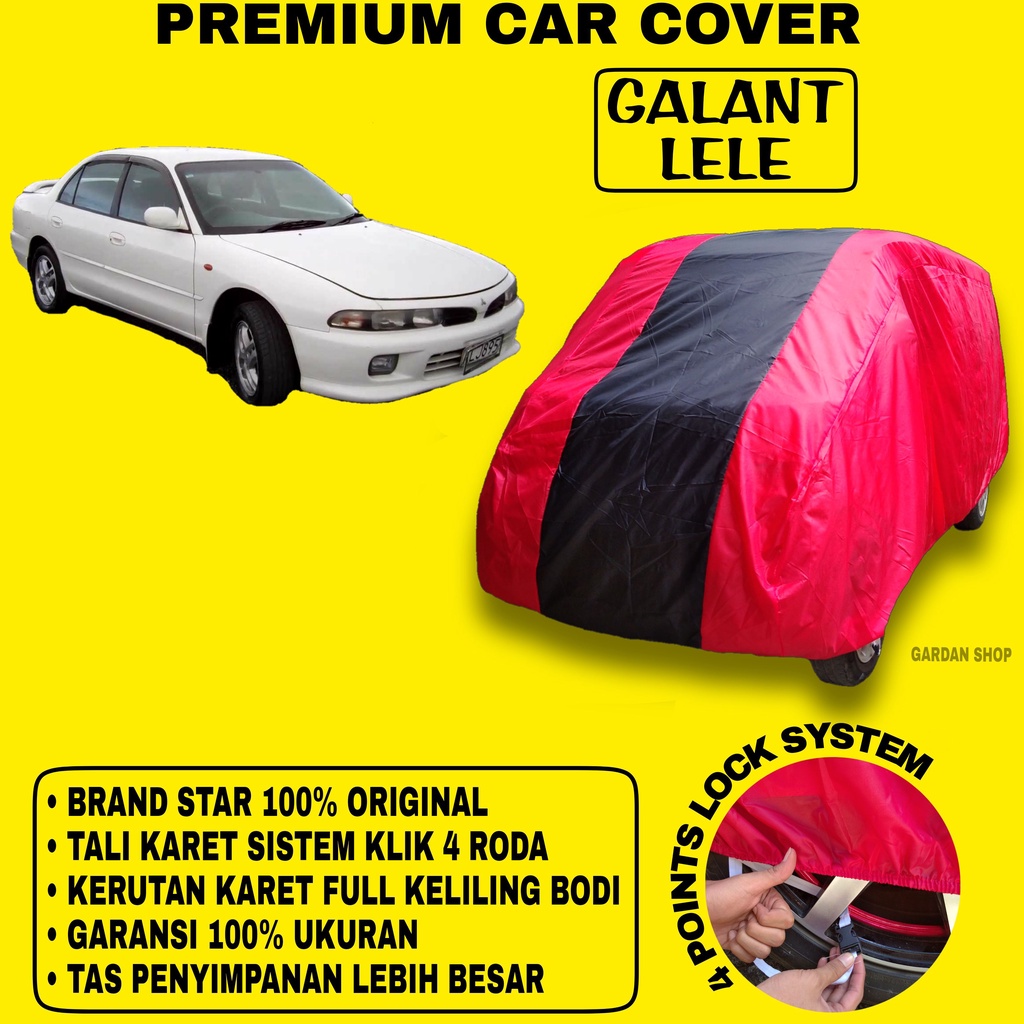 Body Cover GALANT LELE MERAH HITAM Penutup Bodi Mobil Galant Lele Waterproof PREMIUM