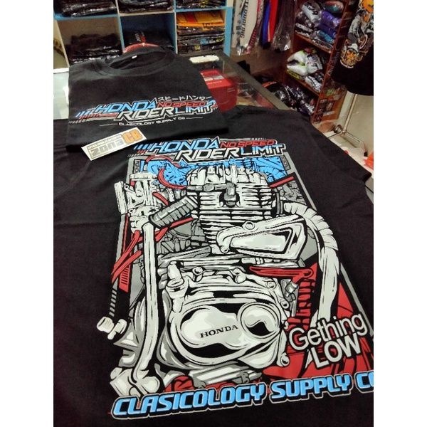 kaos honda rider limit / kaos cb gl megapro tiger herex classic racing / kaos pria UNISEX / zonacb i