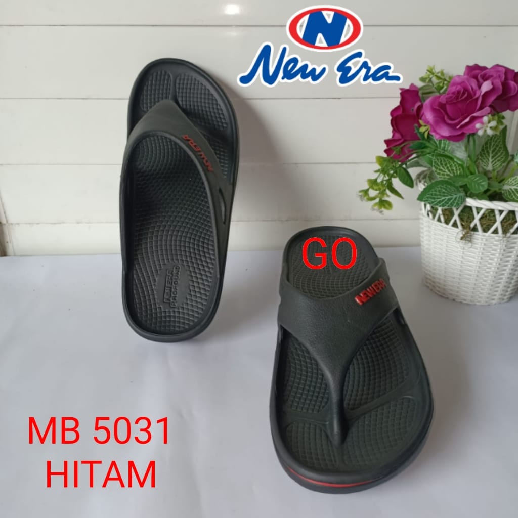 BB NEW ERA MB E 5031 Sandal Jepit Pria Polos Anti Slip Sandal Karet Pria Keren Terbaru Sandal Pria Murah