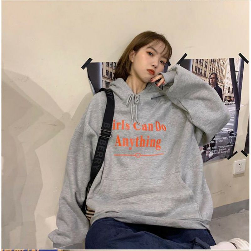 S - XXXXXL(6XL) Hoodie GIRLS CAN DO ANYTHING Jaket Tumblr Korean Style Harajuku Pria Wanita JUMBO BIGSIZE OVERSIZE Hijau Matcha Mint Sage Green Kuning