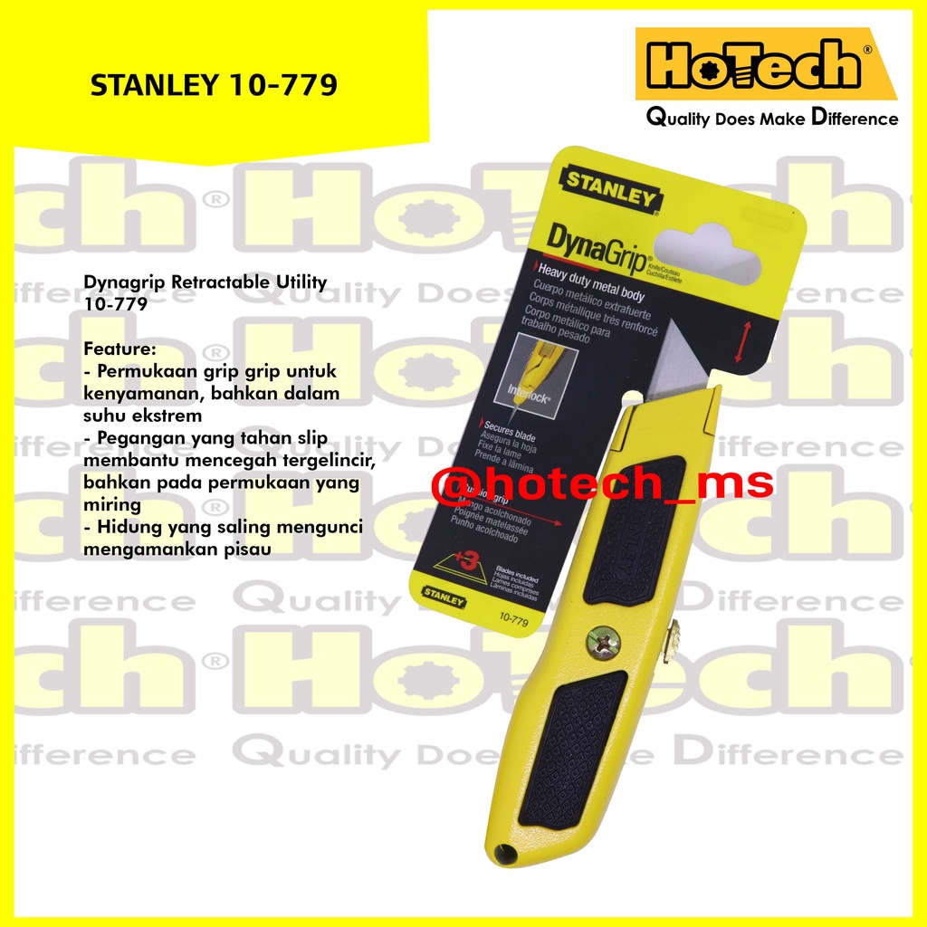 

STANLEY | STHT10779-8 Dynagrip Retractable Utility Knife | Pisau Cutter