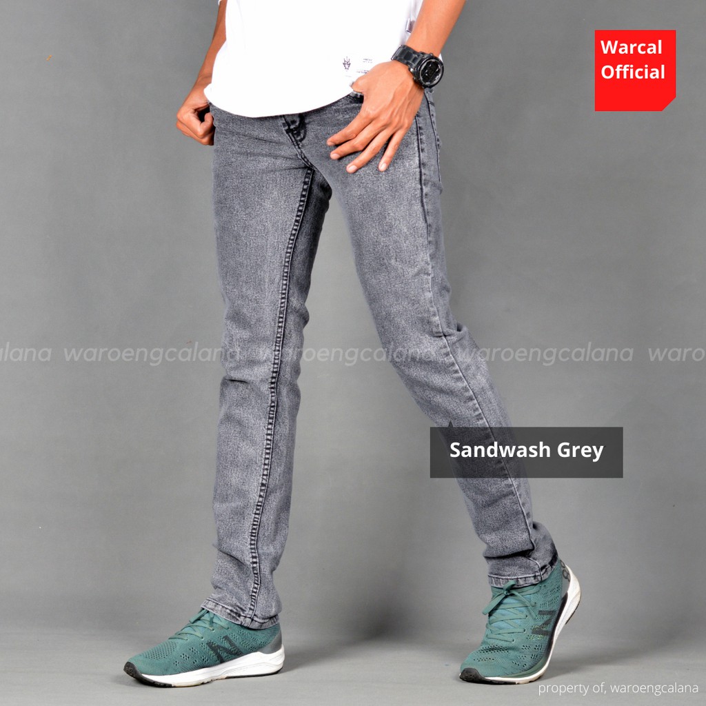 Celana Jeans Panjang Sandwash Grey Softjeans