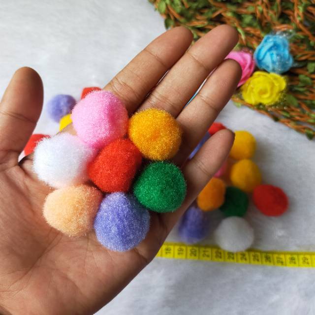 50pcs Pompom 3cm - Bola Pompom 3cm