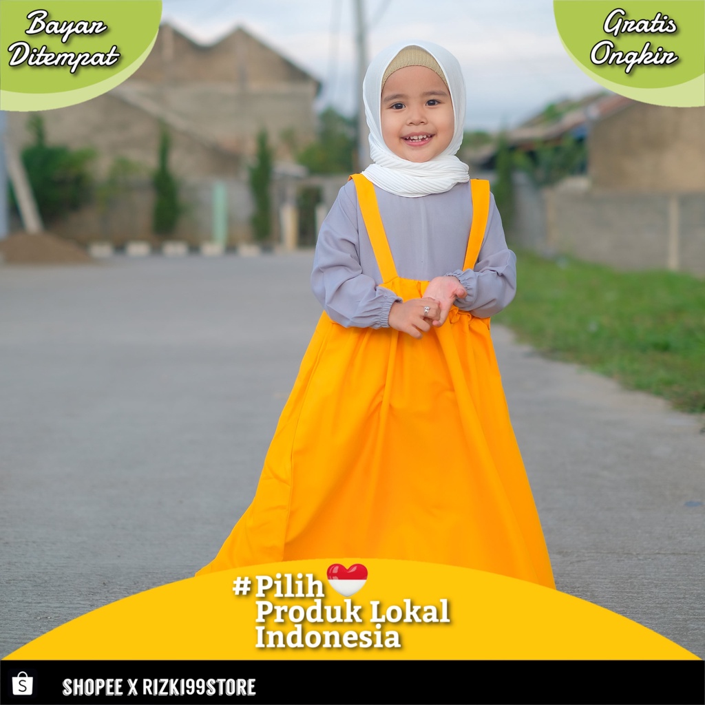 Baju Gamis Anak Perempuan 1 2 5 Tahun Pakaian Muslim Anak Perempuan Dress Muslim Anak Perempuan