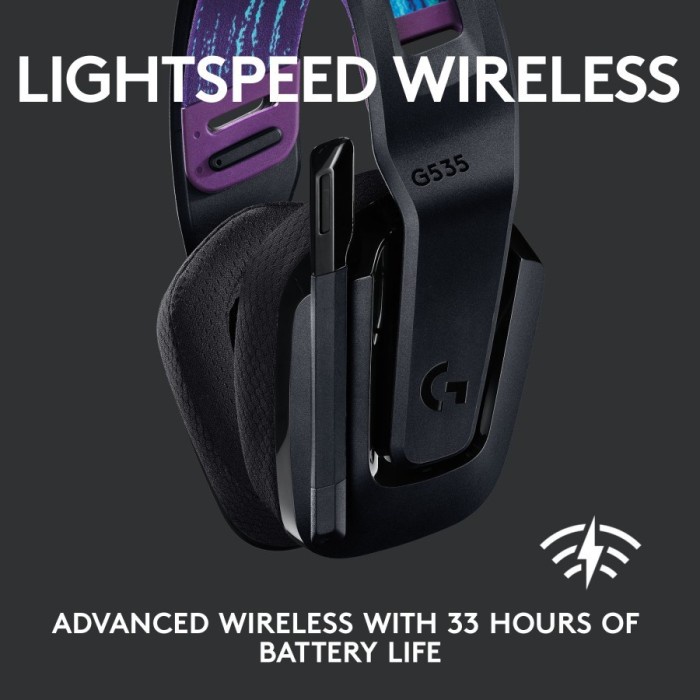 Headset Gaming Wireless Logitech G535 Wireless LIGHTSPEED Black